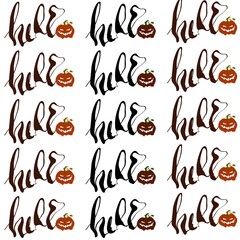 Halloween pumpkins seamless pattern