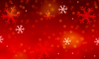 Fototapeta na wymiar Red christmas background with snowflakes.