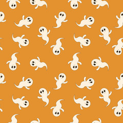 Halloween seamless pattern set for poster, card, banner or background for Trick or Treat Halloween Party. Vector illustration