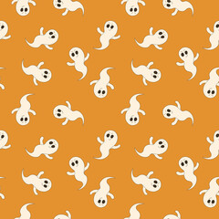 Halloween seamless pattern set for poster, card, banner or background for Trick or Treat Halloween Party. Vector illustration