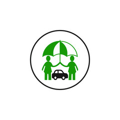 Private car insurance icon vector