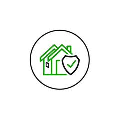 Fototapeta premium Modern Home insurance icon vector