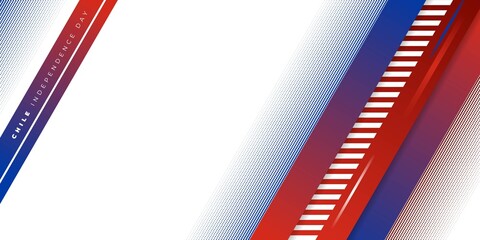 Chile Independence day design with abstract geometric background