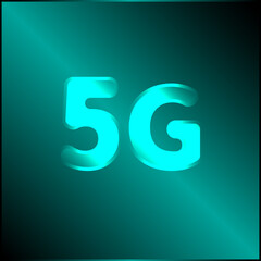 5G network wireless internet Wi-fi connection.  High speed, broadband telecommunication. Vector design icon.