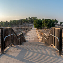 Entry to archaeological areas and overview of Tzipori National Park in Israel
