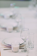 Stylish decor of the wedding banquet hall