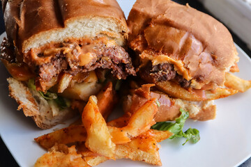 Steak Gatsby with chips 