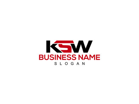 Alphabet KSW Logo Letter Vector For Business