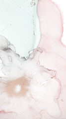 Alcoholic Ink. Oil Fluid Elegant Wall. Silk Tint