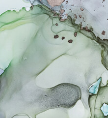 Alcohol Ink Painting. Oil Liquid Artistic Design.