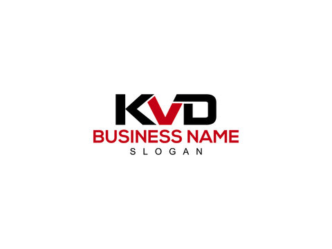 Alphabet KVD Logo Letter Vector For Business