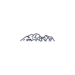 mountain landscape drawing  vector illustration