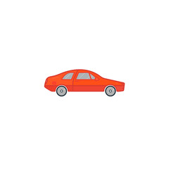 passenger car flat vector illustration