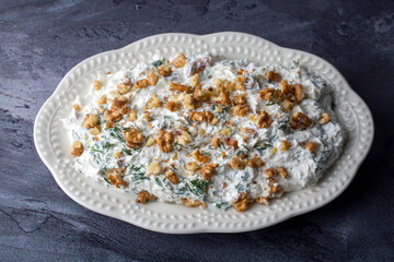 Cherkes tavugu - Chicken on the Circassian In Walnut Sauce (Turkish name; Cerkez tavugu)