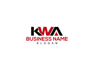 Alphabet KWA Logo Letter Vector For Business - obrazy, fototapety, plakaty