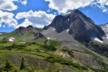 Hagerman Peak approaching Trail Rider Pass