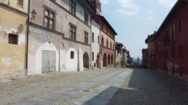 Scenic sight in the beautiful city of Saluzzo, Province of Cuneo, Piedmont, Italy.