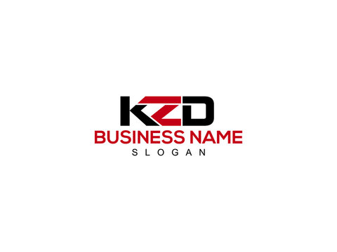 Alphabet KZD Logo Letter Vector For Business