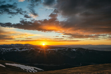 Fototapeta na wymiar Sunset over Rocky Mountains, Colorado