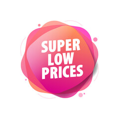 Super Low Prices Vector Shopping Label