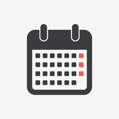 Calendar Isolated Flat Vector Icon