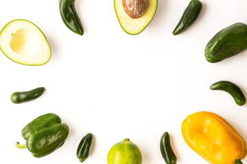 Conceptual photo made of vegetables in circle