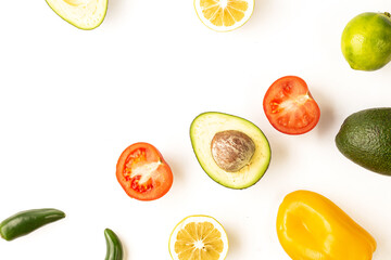 Food concept on white background