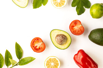 Food concept red and green