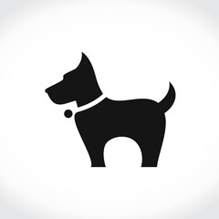 Dog. Flat vector template.