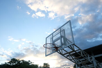 basketball backboard.