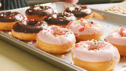 fancy donuts on display 1