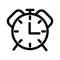 alarm clock icon or logo isolated sign symbol vector illustration - high quality black style vector icons
