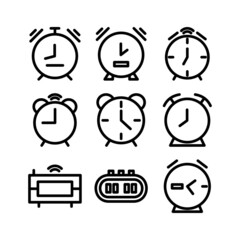 alarm clock icon or logo isolated sign symbol vector illustration - high quality black style vector icons
