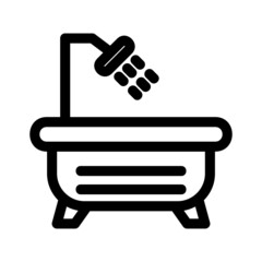 bathtub icon or logo isolated sign symbol vector illustration - high quality black style vector icons
