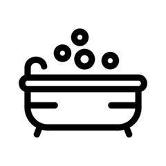 bathtub icon or logo isolated sign symbol vector illustration - high quality black style vector icons

