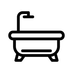bathtub icon or logo isolated sign symbol vector illustration - high quality black style vector icons
