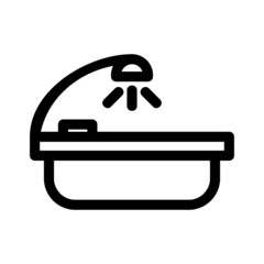 bathtub icon or logo isolated sign symbol vector illustration - high quality black style vector icons
