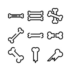 bone icon or logo isolated sign symbol vector illustration - high quality black style vector icons
