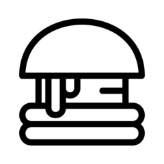 burger icon or logo isolated sign symbol vector illustration - high quality black style vector icons
