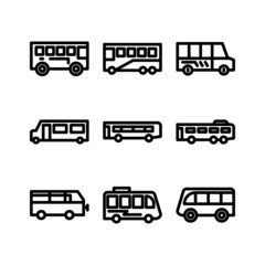 bus icon or logo isolated sign symbol vector illustration - high quality black style vector icons
