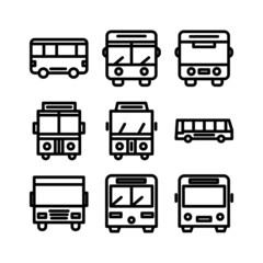 bus icon or logo isolated sign symbol vector illustration - high quality black style vector icons
