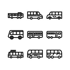 bus icon or logo isolated sign symbol vector illustration - high quality black style vector icons

