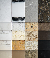 A sample of decorative artificial stone. Natural stone texture for kitchen countertops and floors....