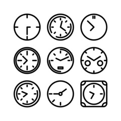 clock icon or logo isolated sign symbol vector illustration - high quality black style vector icons
