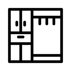 closet icon or logo isolated sign symbol vector illustration - high quality black style vector icons
