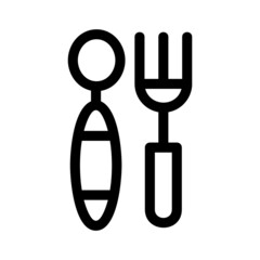 cutlery icon or logo isolated sign symbol vector illustration - high quality black style vector icons
