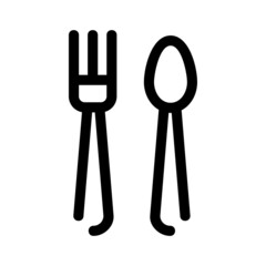 cutlery icon or logo isolated sign symbol vector illustration - high quality black style vector icons
