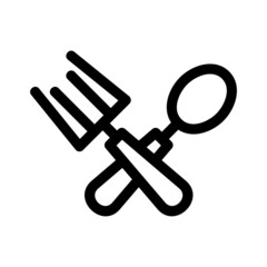 cutlery icon or logo isolated sign symbol vector illustration - high quality black style vector icons
