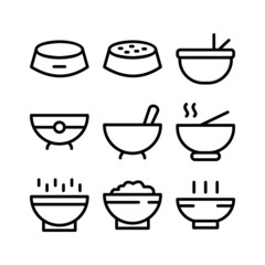 food bowl icon or logo isolated sign symbol vector illustration - high quality black style vector icons
