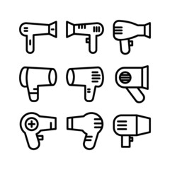hair dryer icon or logo isolated sign symbol vector illustration - high quality black style vector icons
